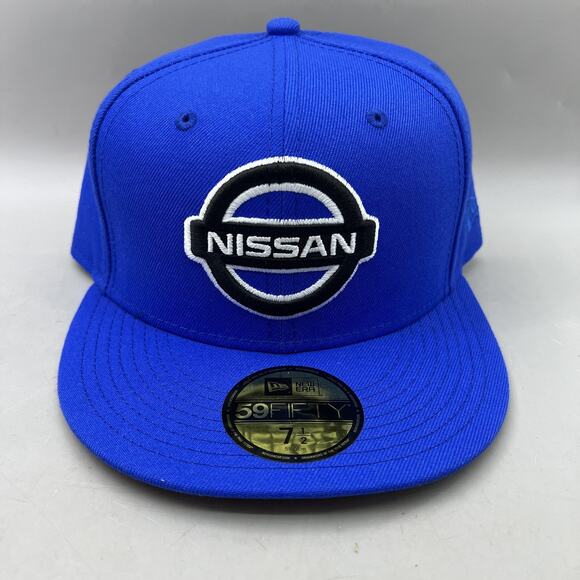 Nissan New Era Hat Cap Fitted Mens 7 1/2 Blue 59FIFTY Baseball MiLB Logo